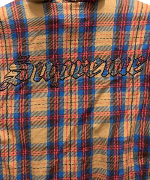 SUPREME（シュプリーム）Supreme (シュプリーム) PRINTED HOODED FLANNEL SHIRT ブラウン サイズ:Sの古着・服飾アイテム