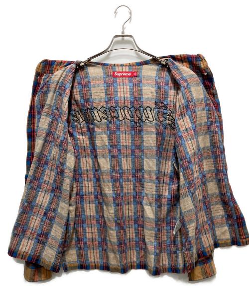 SUPREME（シュプリーム）Supreme (シュプリーム) PRINTED HOODED FLANNEL SHIRT ブラウン サイズ:Sの古着・服飾アイテム