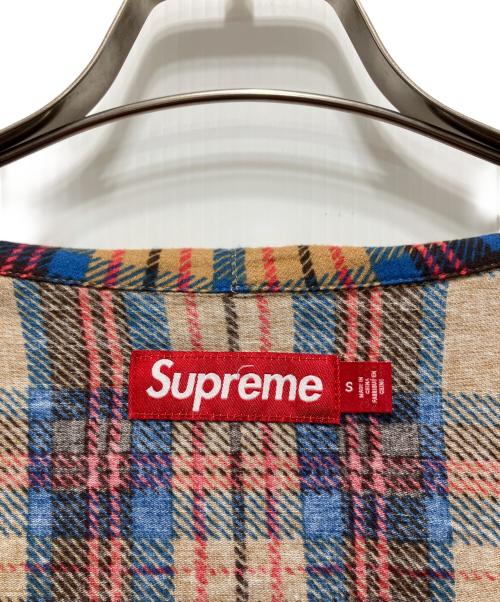 SUPREME（シュプリーム）Supreme (シュプリーム) PRINTED HOODED FLANNEL SHIRT ブラウン サイズ:Sの古着・服飾アイテム