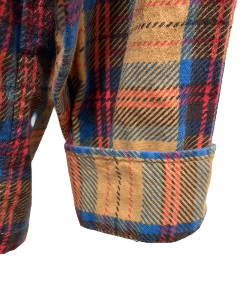SUPREME（シュプリーム）Supreme (シュプリーム) PRINTED HOODED FLANNEL SHIRT ブラウン サイズ:Sの古着・服飾アイテム