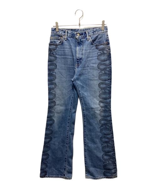 Hysteric Glamour（ヒステリックグラマー）Hysteric Glamour (ヒステリックグラマー) SNAKELOOPフレアデニムパンツ インディゴ サイズ:SIZE71㎝（W28）の古着・服飾アイテム