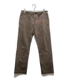 RRL（ダブルアールエル）の古着「ガーメントダイオフィサートラウザーパンツ」｜ブラウン