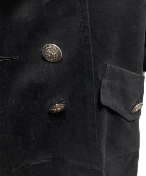 BURBERRY BLUE LABEL（バーバリー ブルー レーベル）BURBERRY BLUE LABEL (バーバリー ブルー レーベル) ファー付きダブルコート ブラック サイズ:38の古着・服飾アイテム