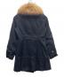 BURBERRY BLUE LABEL (バーバリー ブルー レーベル) ファー付きダブルコート ブラック サイズ:38：23000円