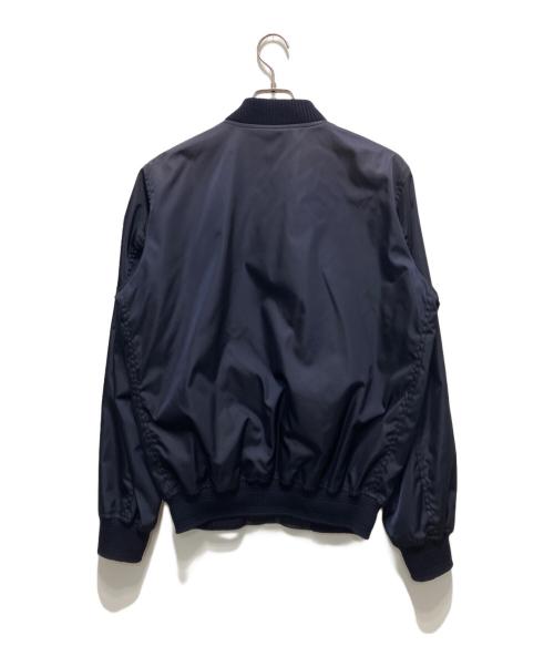 PRADA（プラダ）PRADA (プラダ) Re-Nylon PLATE LOGO BOMBER JACKET ネイビー サイズ:48の古着・服飾アイテム