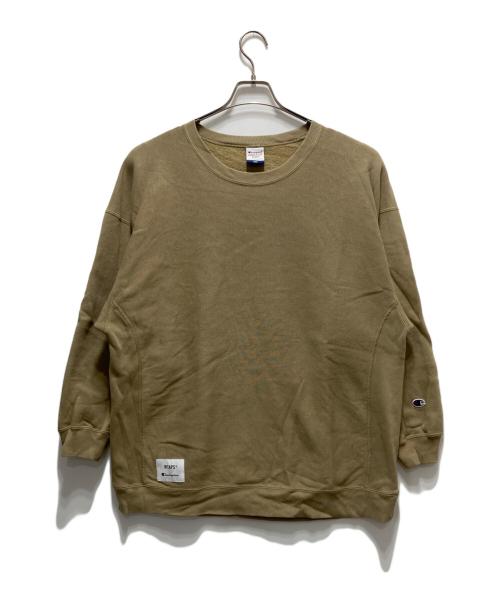 Champion REVERSE WEAVE（チャンピオン リバース ウィーブ）Champion REVERSE WEAVE (チャンピオン リバース ウィーブ) WTAPS (ダブルタップス) CREW REVERSE WEAVE ベージュ サイズ:Lの古着・服飾アイテム