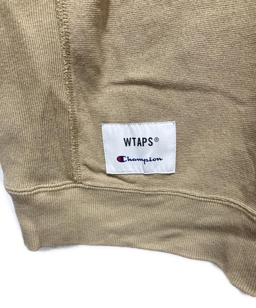 Champion REVERSE WEAVE（チャンピオン リバース ウィーブ）Champion REVERSE WEAVE (チャンピオン リバース ウィーブ) WTAPS (ダブルタップス) CREW REVERSE WEAVE ベージュ サイズ:Lの古着・服飾アイテム