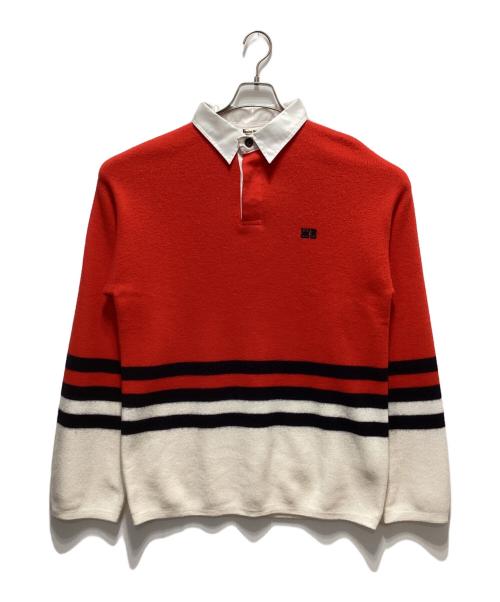 WALES BONNER（ウェールズボナー）WALES BONNER (ウェールズボナー) WOOL YARN CYPHER POLO レッド サイズ:M 未使用品の古着・服飾アイテム