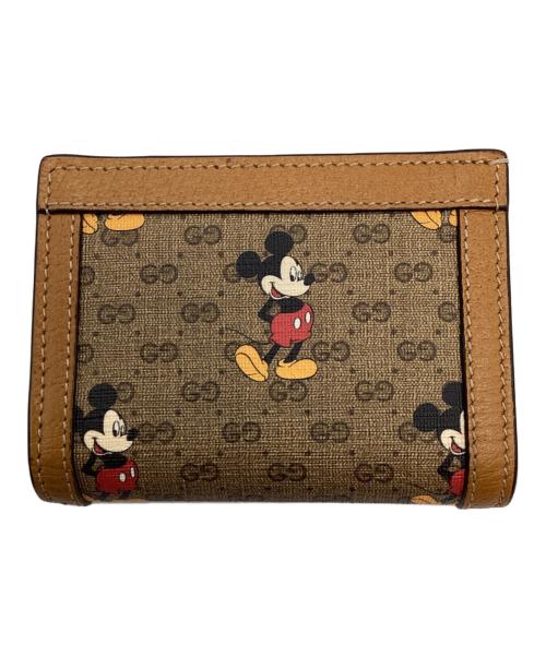 GUCCI（グッチ）GUCCI (グッチ) Disney (ディズニー) コンパクトウォレット ブラウンの古着・服飾アイテム
