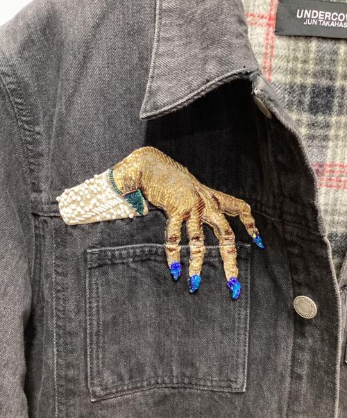 UNDERCOVER（アンダーカバー）UNDERCOVER (アンダーカバー) HAND Denim Jacket ブラック サイズ:5の古着・服飾アイテム