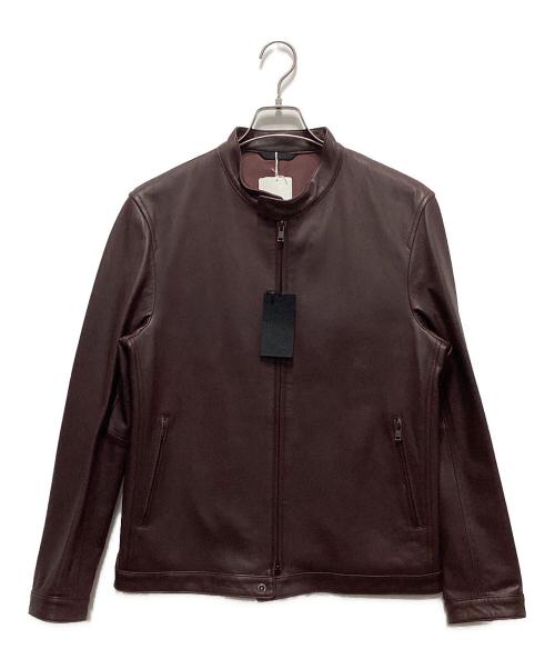 D'URBAN（ダーバン）D'URBAN (ダーバン) シングルライダースジャケット ブラウン サイズ:LLの古着・服飾アイテム