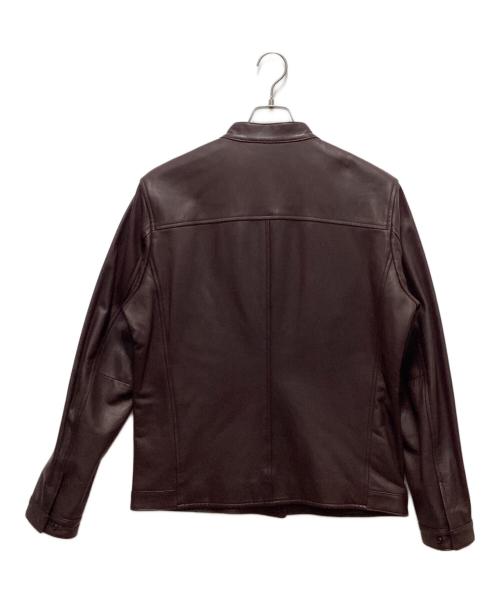 D'URBAN（ダーバン）D'URBAN (ダーバン) シングルライダースジャケット ブラウン サイズ:LLの古着・服飾アイテム