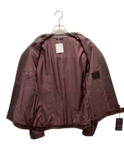 D'URBAN（ダーバン）D'URBAN (ダーバン) シングルライダースジャケット ブラウン サイズ:LLの古着・服飾アイテム
