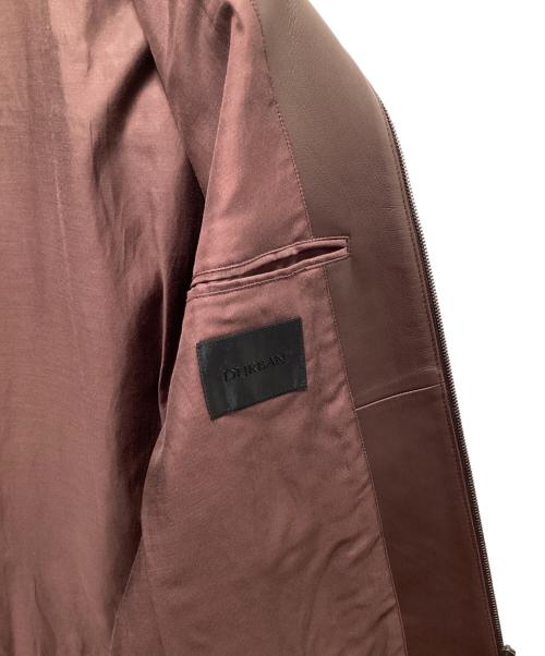 D'URBAN（ダーバン）D'URBAN (ダーバン) シングルライダースジャケット ブラウン サイズ:LLの古着・服飾アイテム