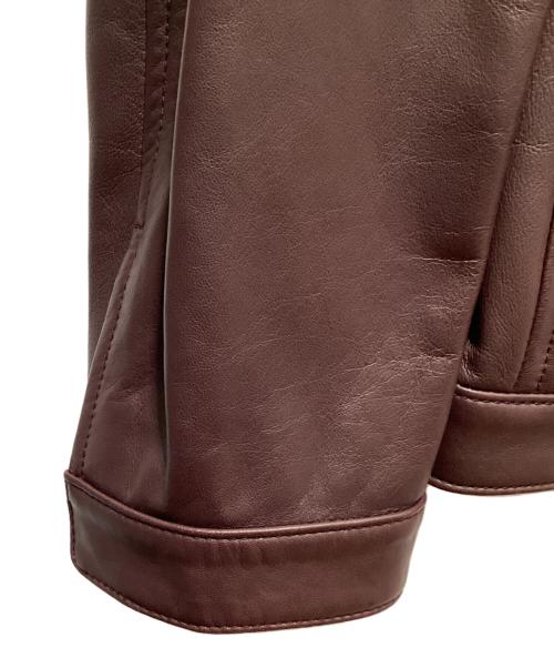 D'URBAN（ダーバン）D'URBAN (ダーバン) シングルライダースジャケット ブラウン サイズ:LLの古着・服飾アイテム