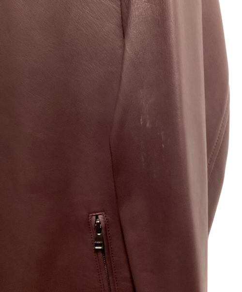 D'URBAN（ダーバン）D'URBAN (ダーバン) シングルライダースジャケット ブラウン サイズ:LLの古着・服飾アイテム