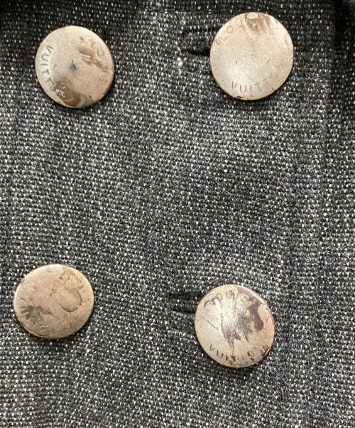 LOUIS VUITTON（ルイ ヴィトン）LOUIS VUITTON (ルイ ヴィトン) ウールブレンドダブルコート グレー サイズ:34の古着・服飾アイテム