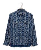 IRON HEARTアイアンハート）の古着「バンダナ柄シャツ」｜ネイビー
