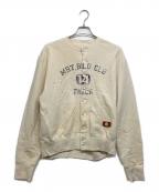 KHOKIコッキ）の古着「Vintage-effect sweat cardigan」｜ホワイト