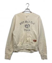 KHOKI（コッキ）の古着「Vintage-effect sweat cardigan」｜ホワイト