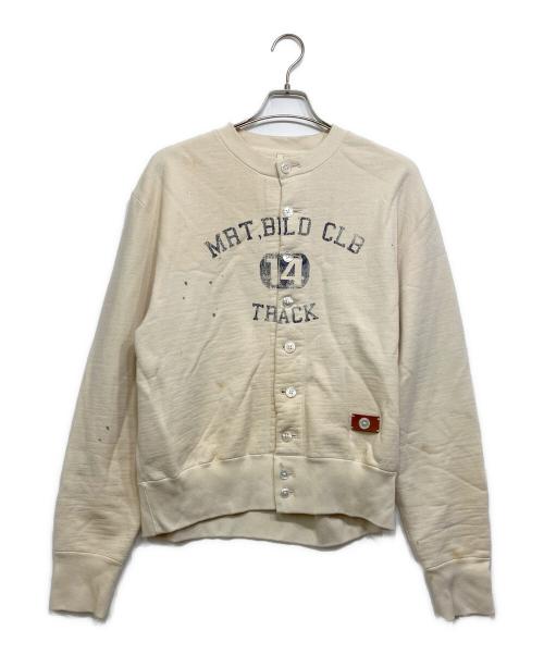 KHOKI（コッキ）KHOKI (コッキ) Vintage-effect sweat cardigan ホワイト サイズ:3の古着・服飾アイテム