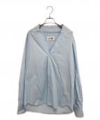 MM6 Maison Margielaエムエムシックスメゾンマルジェラ）の古着「Light blue Shirt with a vintage effect ライトブルーシャツヴィンテージ」｜ブルー