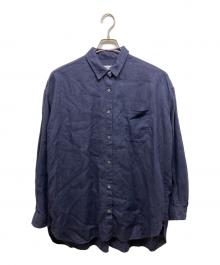 journal standard luxe（ジャーナルスタンダード ラックス）の古着「リネンオーバーサイズシャツ」｜ネイビー