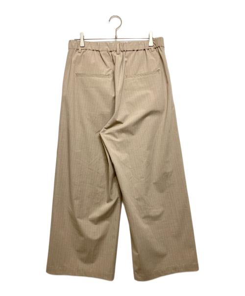 journal standard luxe（ジャーナルスタンダード ラックス）journal standard luxe (ジャーナルスタンダード ラックス) ストライプワイドパンツ ベージュ サイズ:38の古着・服飾アイテム