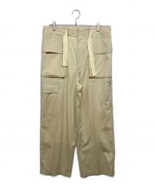 AURALEE（オーラリー）の古着「WOOL HERRINGBONE CARGO PANTS」｜ベージュ