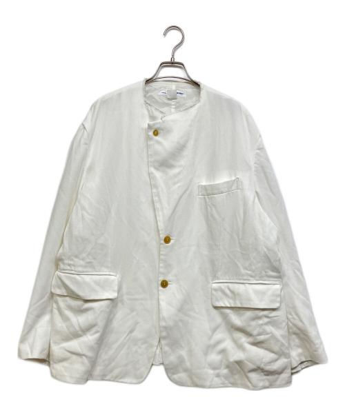 COMME des GARCONS SHIRT（コムデギャルソンシャツ）COMME des GARCONS SHIRT (コムデギャルソンシャツ) ポリ縮絨カットオフカラージャケット ホワイト サイズ:XSの古着・服飾アイテム