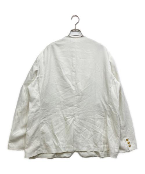 COMME des GARCONS SHIRT（コムデギャルソンシャツ）COMME des GARCONS SHIRT (コムデギャルソンシャツ) ポリ縮絨カットオフカラージャケット ホワイト サイズ:XSの古着・服飾アイテム