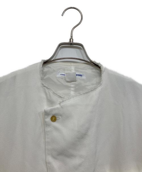 COMME des GARCONS SHIRT（コムデギャルソンシャツ）COMME des GARCONS SHIRT (コムデギャルソンシャツ) ポリ縮絨カットオフカラージャケット ホワイト サイズ:XSの古着・服飾アイテム