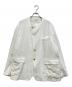 COMME des GARCONS SHIRT（コムデギャルソンシャツ）の古着「ポリ縮絨カットオフカラージャケット」｜ホワイト