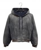 AURALEEオーラリー）の古着「PRODUCT DYED ORGANIC COTTON DUCK SHORT ZIP PARKA」｜グレー
