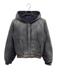 AURALEE（オーラリー）の古着「PRODUCT DYED ORGANIC COTTON DUCK SHORT ZIP PARKA」｜グレー