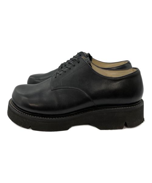 foot the coacher（フットザコーチャー）foot the coacher (フットザコーチャー) OBLIQUE DERBY ブラック サイズ:7.5INCH E-WIDTHの古着・服飾アイテム