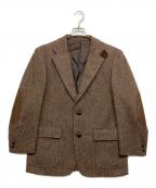 J.PRESS×Harris Tweedジェイプレス×ハリスツイード）の古着「エルボーパッチ ツイードジャケット」｜ブラウン