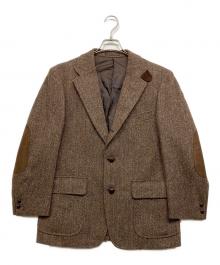 J.PRESS×Harris Tweed（ジェイプレス×ハリスツイード）の古着「エルボーパッチ ツイードジャケット」｜ブラウン