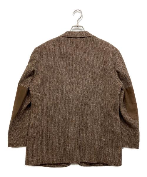 J.PRESS（ジェイプレス）J.PRESS (ジェイプレス) Harris Tweed (ハリスツイード) エルボーパッチ ツイードジャケット ブラウン サイズ:A4の古着・服飾アイテム