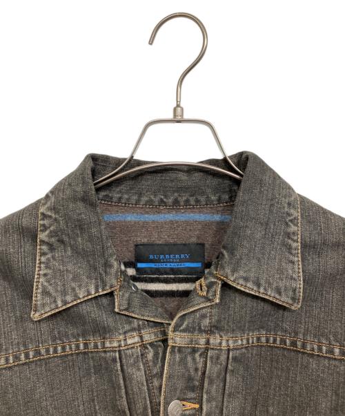 BURBERRY BLUE LABEL（バーバリー ブルー レーベル）BURBERRY BLUE LABEL (バーバリー ブルー レーベル) 裏ブランケットデニムジャケット ブラック サイズ:Mの古着・服飾アイテム