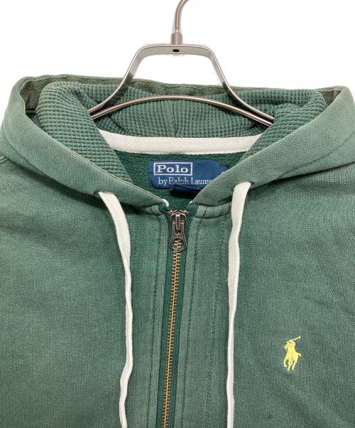 POLO RALPH LAUREN（ポロ・ラルフローレン）POLO RALPH LAUREN (ポロ・ラルフローレン) フード裏サーマル ジップパーカー グリーン サイズ:Sの古着・服飾アイテム