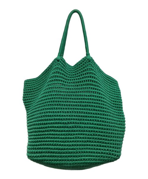 LUDLOW（ラドロー）LUDLOW (ラドロー) プードル刺繍ハンドバッグ グリーンの古着・服飾アイテム