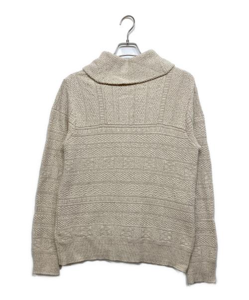 RRL（ダブルアールエル）RRL (ダブルアールエル) コットンシルク アランショールカラーカーディガン アイボリー サイズ:Ｍの古着・服飾アイテム