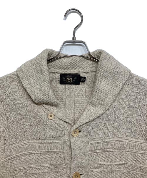 RRL（ダブルアールエル）RRL (ダブルアールエル) コットンシルク アランショールカラーカーディガン アイボリー サイズ:Ｍの古着・服飾アイテム