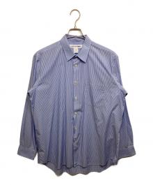COMME des GARCONS SHIRT（コムデギャルソンシャツ）の古着「コットンストライプレギュラーカラーシャツ」｜ブルー