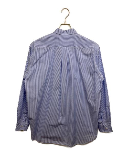 COMME des GARCONS SHIRT（コムデギャルソンシャツ）COMME des GARCONS SHIRT (コムデギャルソンシャツ) コットンストライプレギュラーカラーシャツ ブルー サイズ:Lの古着・服飾アイテム