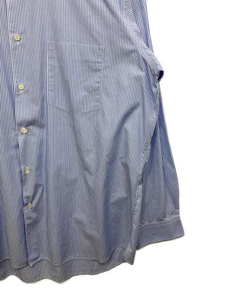 COMME des GARCONS SHIRT（コムデギャルソンシャツ）COMME des GARCONS SHIRT (コムデギャルソンシャツ) コットンストライプレギュラーカラーシャツ ブルー サイズ:Lの古着・服飾アイテム