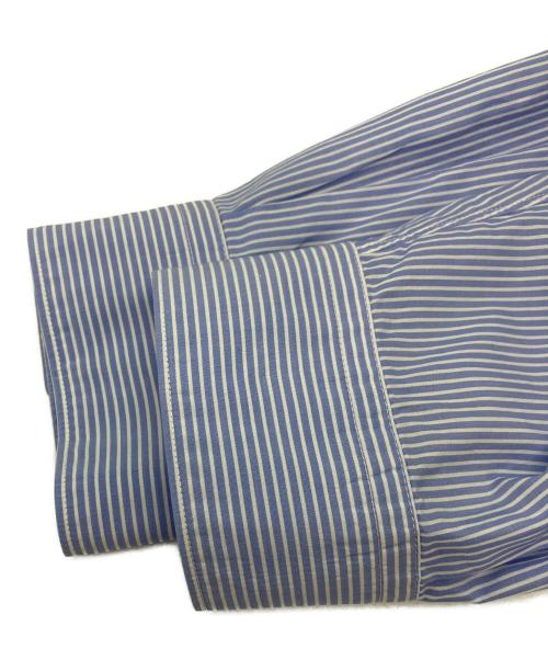 COMME des GARCONS SHIRT（コムデギャルソンシャツ）COMME des GARCONS SHIRT (コムデギャルソンシャツ) コットンストライプレギュラーカラーシャツ ブルー サイズ:Lの古着・服飾アイテム
