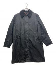 Barbour×AURALEE×スタイリスト私物（バブアー×オーラリー×スタイリストシブツ）の古着「SL BORDER オイルドコート」｜ブラック