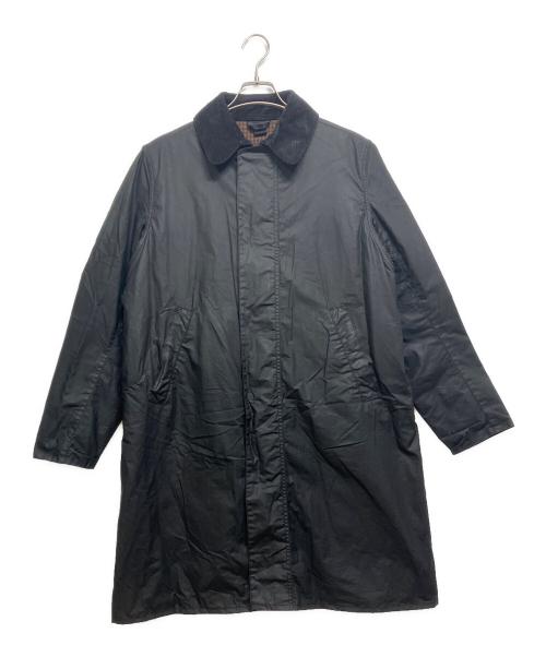 Barbour（バブアー）Barbour (バブアー) AURALEE (オーラリー) スタイリスト私物 (スタイリストシブツ) SL BORDER オイルドコート ブラック サイズ:40の古着・服飾アイテム